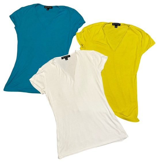 INC International Concepts Tops - 3 Soft V-Neck T-Shirts Sz Med YBW